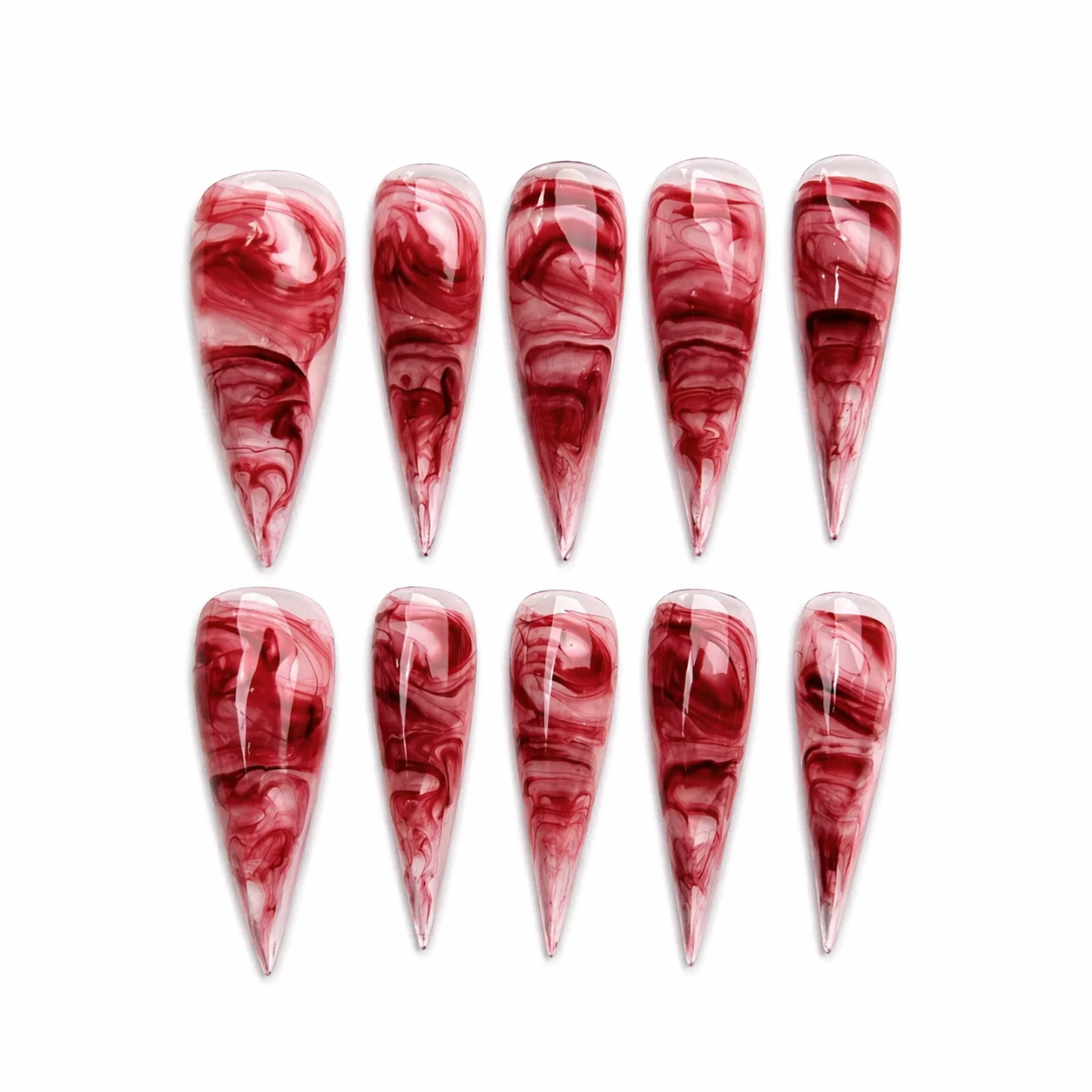Crimson Marble Stiletto