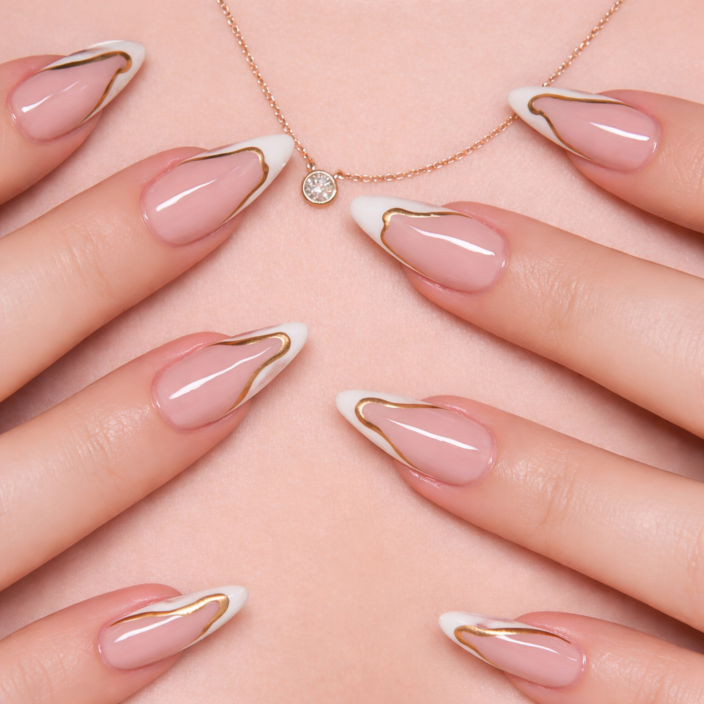 Golden Curve French Tips