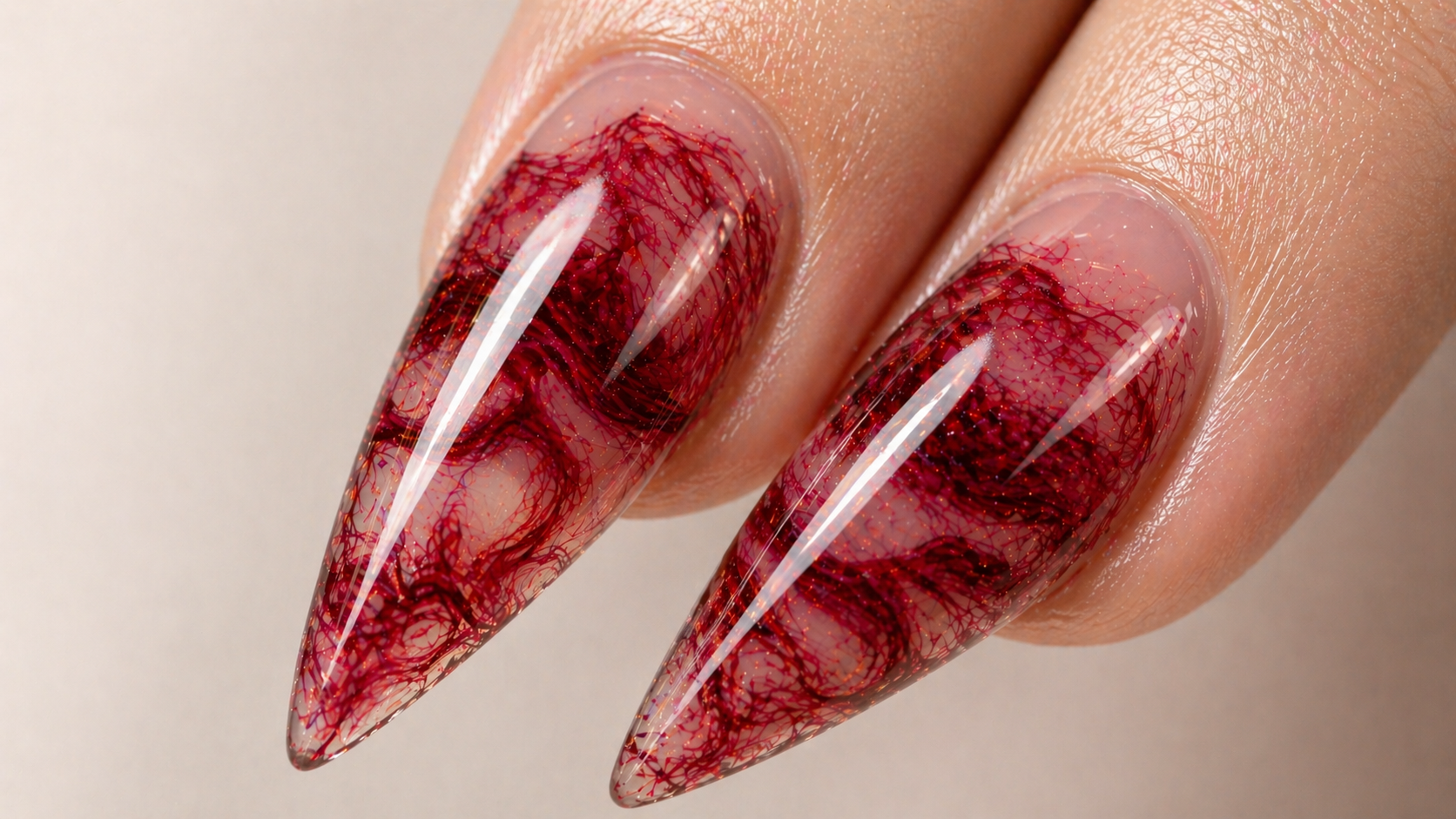 Crimson Marble Stiletto